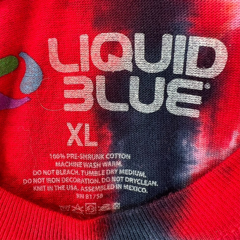 Liquid Blue MLB Boston Red Sox Burst Tie Dye T-Shirt Mens XL Red Navy Blue - Picture 10 of 12